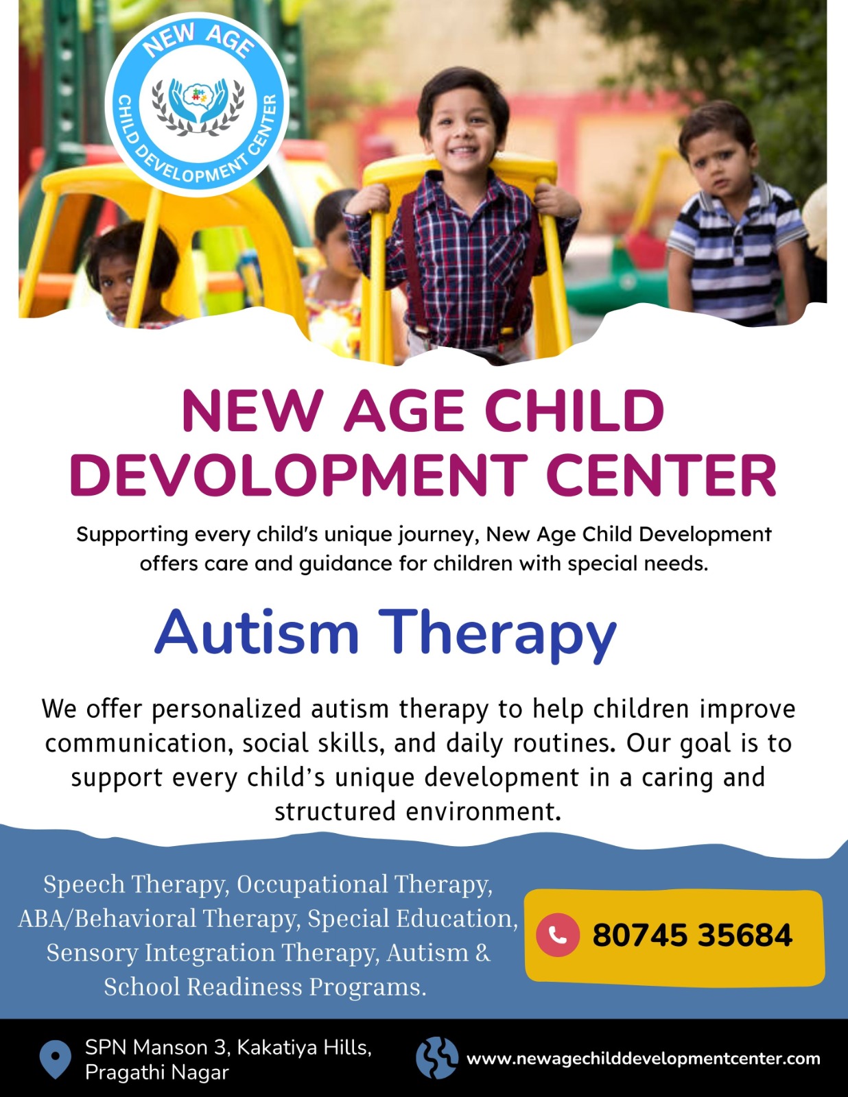 Autism Therapy Center in Hyderabad | New Age Child Development Center